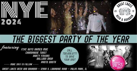 NY Eve Event with Five Guys Named Moe, Great Lakes Beer and Bourbon ...