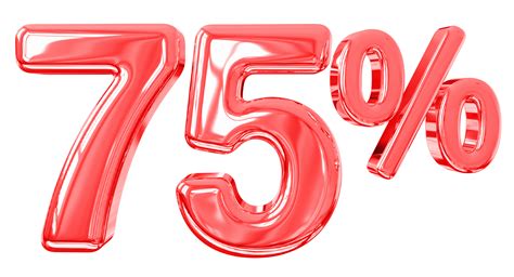 promotion number 75 percent 3d 11297500 PNG