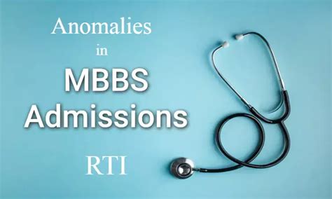 Anomalies in MBBS Admissions: RTI Activists upset with medical college ...