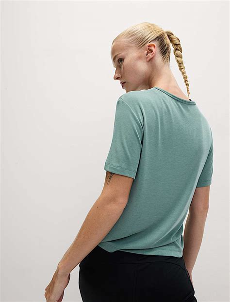 Buy Modal Rich Rib Round Neck Boxy T-Shirt at Marks & Spencer