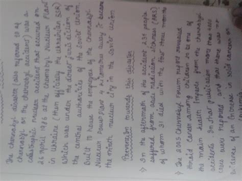 I want detailed case study on Chernobyl disaster - Brainly.in