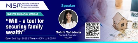 'Will' - a tool for securing family wealth - National Institute of ...