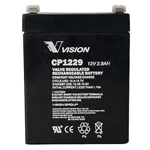 Bombay Tronics Vision Valve Regulated Rechargeable Battery CP1229 12V 2 ...