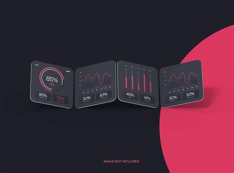 Customizable mockup with square cards for design presentation 3d ...