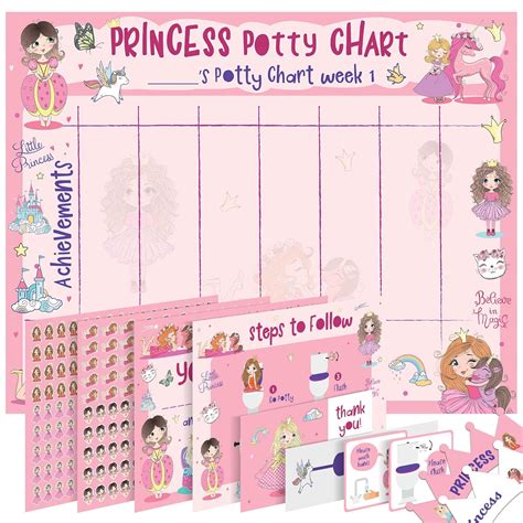 Buy Potty Training Chart for Toddler, Girls, Sticker Chart for Kids ...