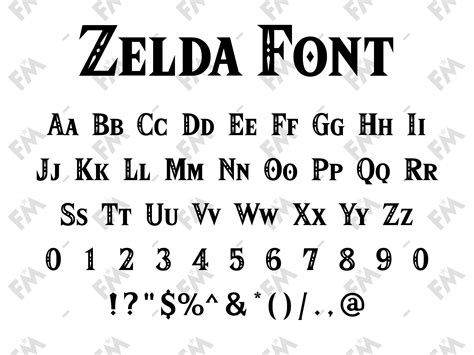 The Legend Of Zelda Logo Font