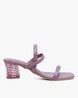 Buy PIERRE CARDIN Open-Toe Block Heeled Sandals | Purple Color Women ...