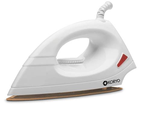 Buy Koryo by Big Bazaar 1000W Dry Iron with Golden Non-Stick Sole Plate ...