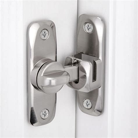 Amazon.com: INIRET 2 Packs Silvery Barn Door Latches,90/180 Degree Gate ...