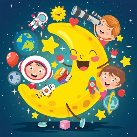Concept design with funny children | Premium Vector