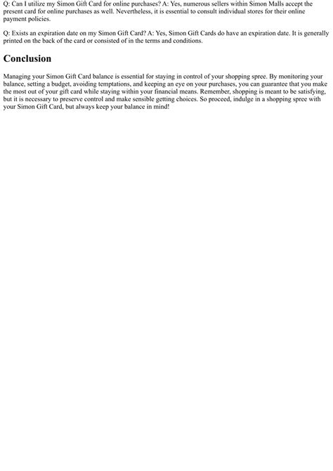 PPT - Simon Gift Card Balance: Staying in Control of Your Shopping ...