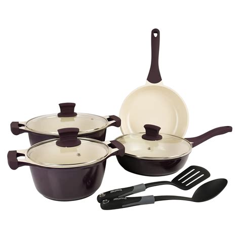 Buy Prestige Cast Aluminium Ceramic Non Stick Cookware Set, 9 Pieces ...