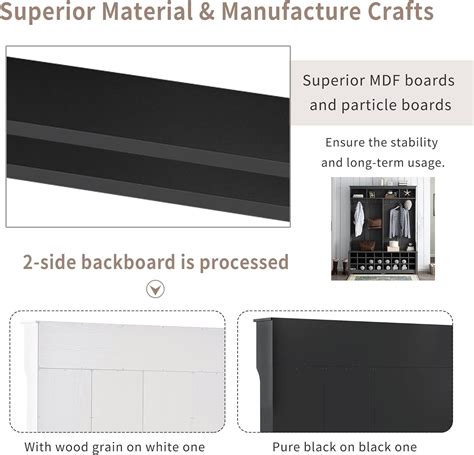 Coat Rack with Metal Black Hooks,Modern Style India | Ubuy