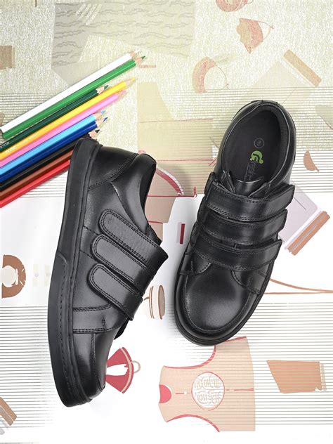 GEORGE Genuine Leather Black Dual Size technology School Shoes – Fresh Feet