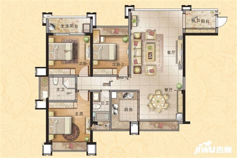 现代简约二居室98平米3.5万-华润·幸福里装修案例-沈阳房天下家居装修网