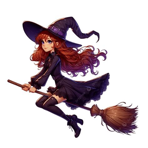 A Cute Little Good Witch Flying With Broomstick, Little Witch, Cute ...