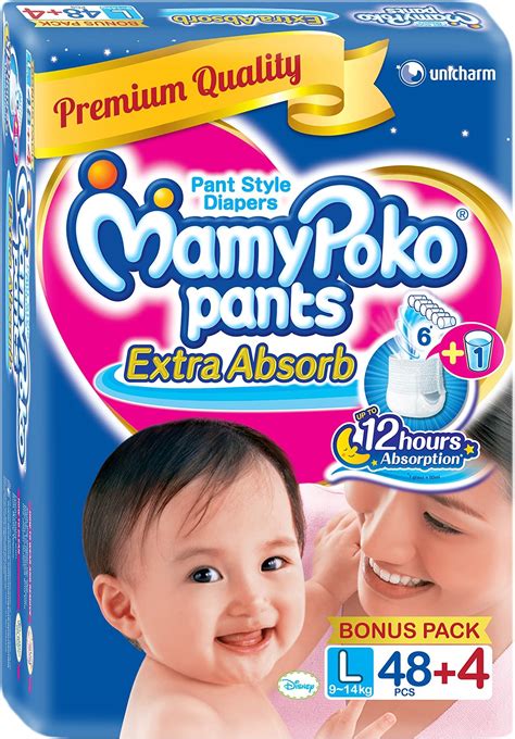 Buy MamyPoko Mamy Poko Pant Style Large Size Diapers (48 + 4 Count ...