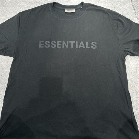 Essentials Black T shirt Great condition Size M -... - Depop