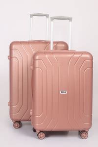 MSQ Textured Hard-Side Combo 20-24 Inch Check-in Suitcase 4 Wheels - 24 ...