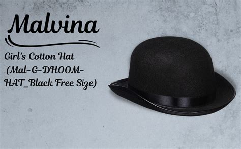 Malvina Girl's Cotton Hat (Mal-G-DHOOM-HAT_Black_Free Size) : Amazon.in ...