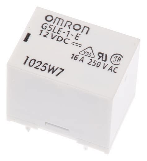 G5LE-1-E DC12 Omron | Omron PCB Mount Power Relay, 12V dc Coil, 16A ...