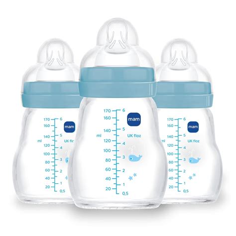 Amazon.com : MAM Premium Glass Baby Bottles, Easy Switch Between Breast ...