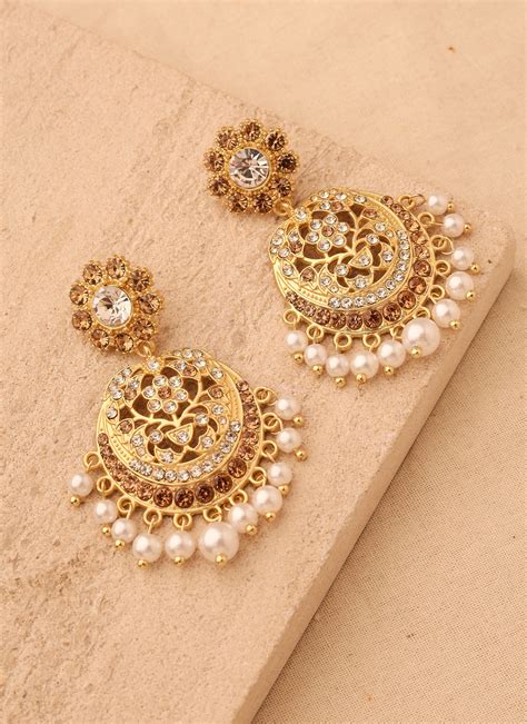 Pearl Gold Earrings – Kkatha Accessories