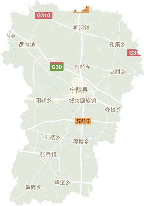 宁陵县高清地形地图