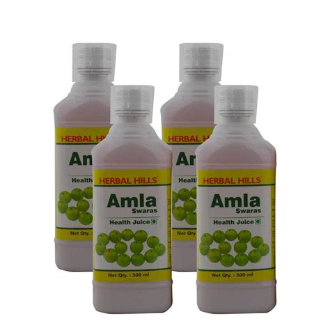 Herbal Hills Amla Juice - 500 Millilitre, Pack of 4 : Amazon.in ...
