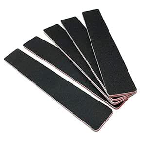 Professional Black Nail Files Emery Board 100/180 Grit Black Nail Art ...