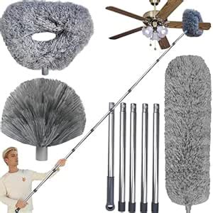 20+ Ft High Reach Ceiling Fan Duster & Cobweb & Corner Brush Duster ...
