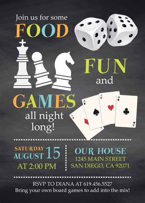 Game Night Invitation Family Game Night Invitation Couples | Etsy