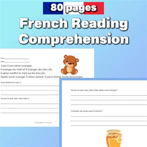 Free Printable French Reading Comprehension Worksheets Grade 4 ...