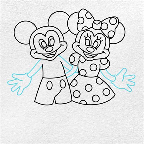 Draw Mickey and Minnie - HelloArtsy