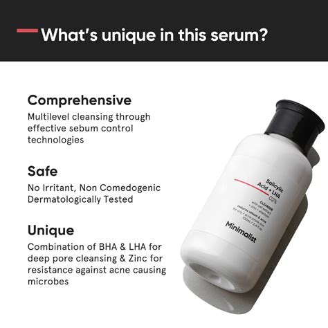Buy Minimalist 2% Salicylic Acid + LHA Face Cleanser With Zinc For ...