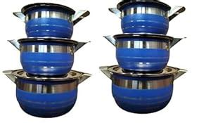 Buy Stainless Steel Colour Coated Pot Pack of 2 Online at Low Prices in ...