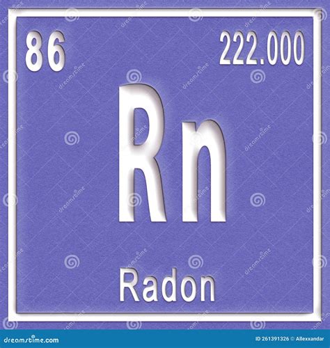 Radon Chemical Element, Sign with Atomic Number and Atomic Weight Stock ...