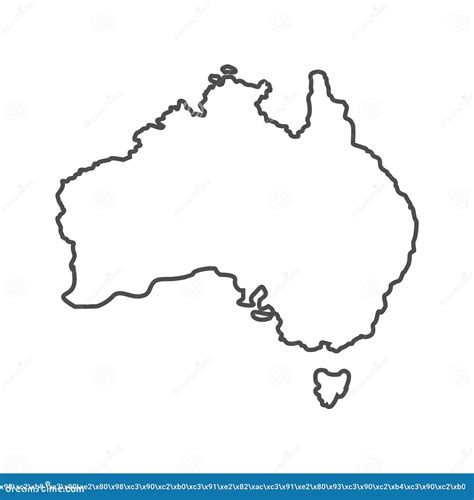 Australia - Outline Map Vector Illustration | CartoonDealer.com #107393184