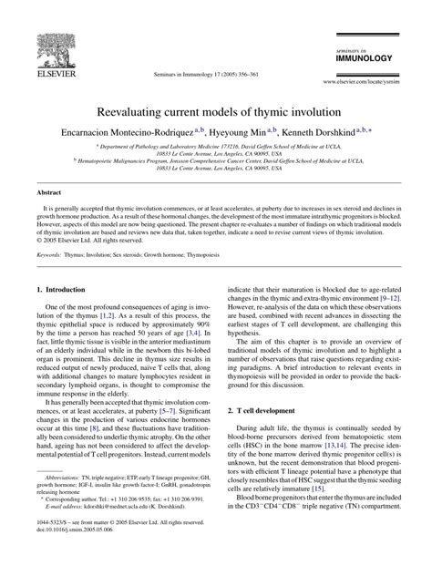 Image result for What Is Thymic Involution