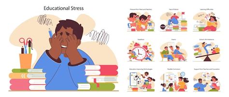 Educational stress set overwhelmed students grappling with deadlines ...
