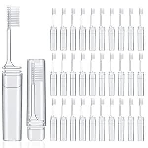 Buy Rtteri 50 Pcs Travel Toothbrush Kit Bulk Folding Toothbrush with ...