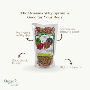 Organic Eater Sprout Mix 500 gm Pack (Peanut, Moong, Moat, Chana ...