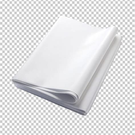 A white sheet folded in half on transparent background | Premium AI ...