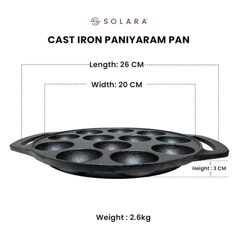 Cast Iron Paniyaram - 12 Cavities