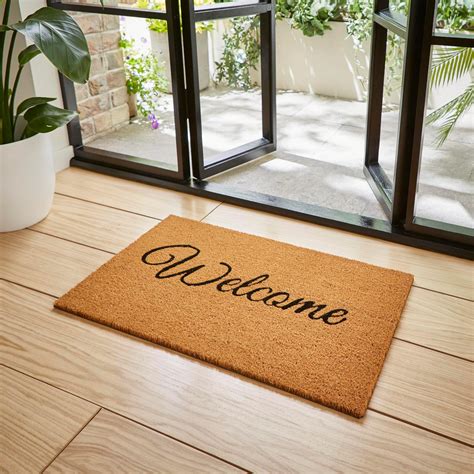 Think Rugs Coco Coir Door Mat - Natural Coir, Non-Slip, Thick, Premium ...