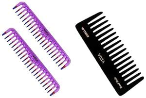 Buy VEGA Detangling Comb, Black (Pack of 2) & Vega Large Shampoo Comb ...