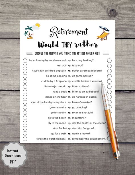 8 in 1 retirement party game bundle fun retirement party game office ...