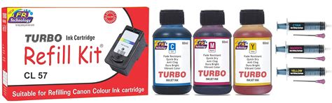TURBO INK CARTRIDGE REFILL KIT for Canon CL 57(Tricolour) : Amazon.in ...