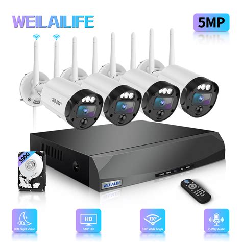【2-Way Audio】Outdoor Wireless Security Camera System, Wireless Cameras for Home Security, WiFi ...