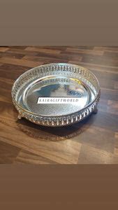 German Silver Round Tray-K43 – KairaGiftWorld